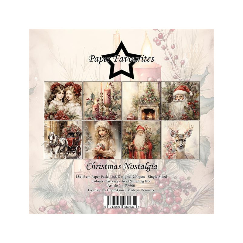 Paper Favourites - Papirpakke 15x15 - Christmas Nostalgia - PF600