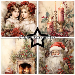 Paper Favourites - Papirpakke 15x15 - Christmas Nostalgia - PF600