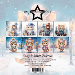 Paper Favourites - Papirpakke 15x15 - Cozy Winter Friends - PF601