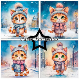 Paper Favourites - Papirpakke 15x15 - Cozy Winter Friends - PF601