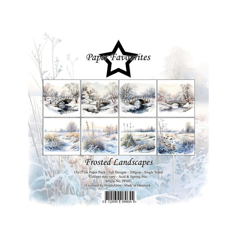 Paper Favourites - Papirpakke 15x15 - Frosted Landscapes - PF602