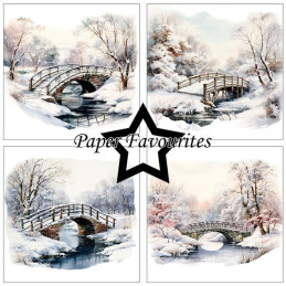 Paper Favourites - Papirpakke 15x15 - Frosted Landscapes - PF602