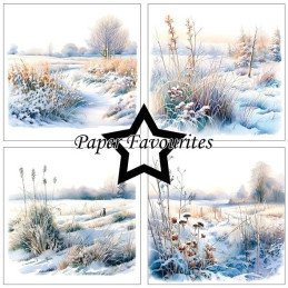 Paper Favourites - Papirpakke 15x15 - Frosted Landscapes - PF602