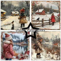 Paper Favourites - Papirpakke 15x15 - Silent Winter - PF603