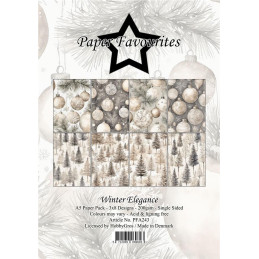 Paper Favourites - Papirpakke A5 - Winter Elegance - PFA243