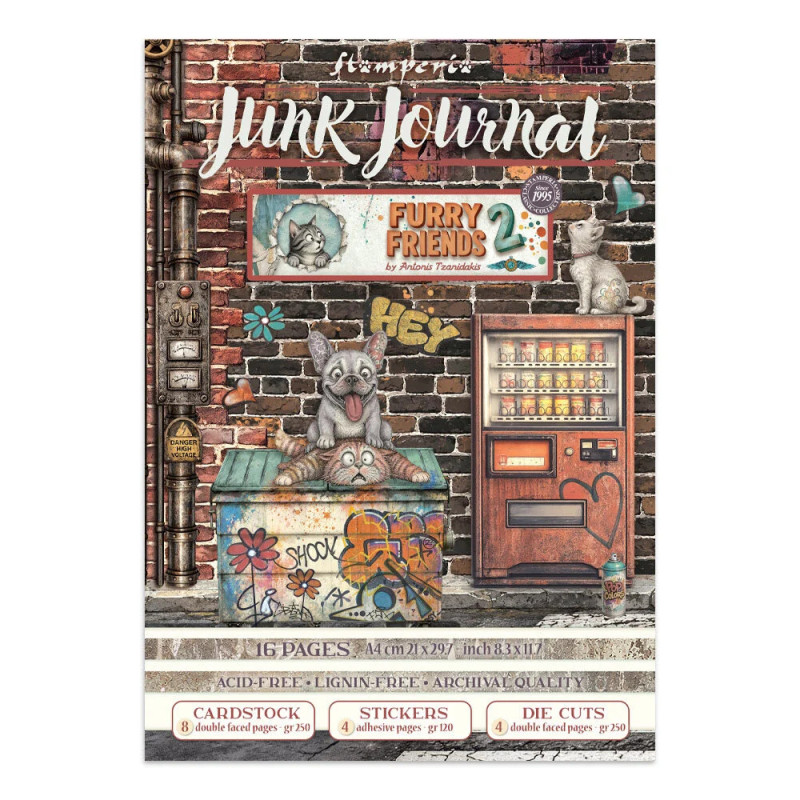 Stamperia - Junk Journal - Furry Friends 2 - SBJK33
