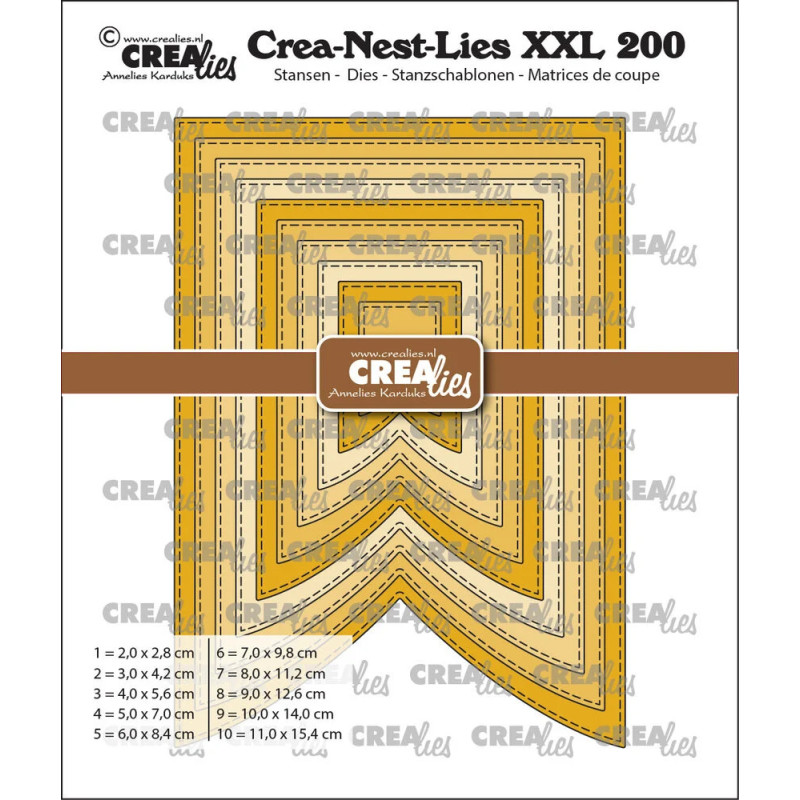 CREAlies - Crea-Nest-Lies XXL No. 200 - Banner C With Stitchline - CLNestXXL200