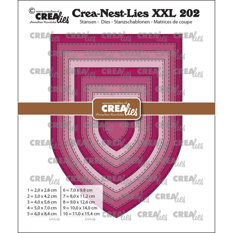 CREAlies - Crea-Nest-Lies XXL No. 202 - Banner D Church/Arch With Stitchline - CLNestXXL202