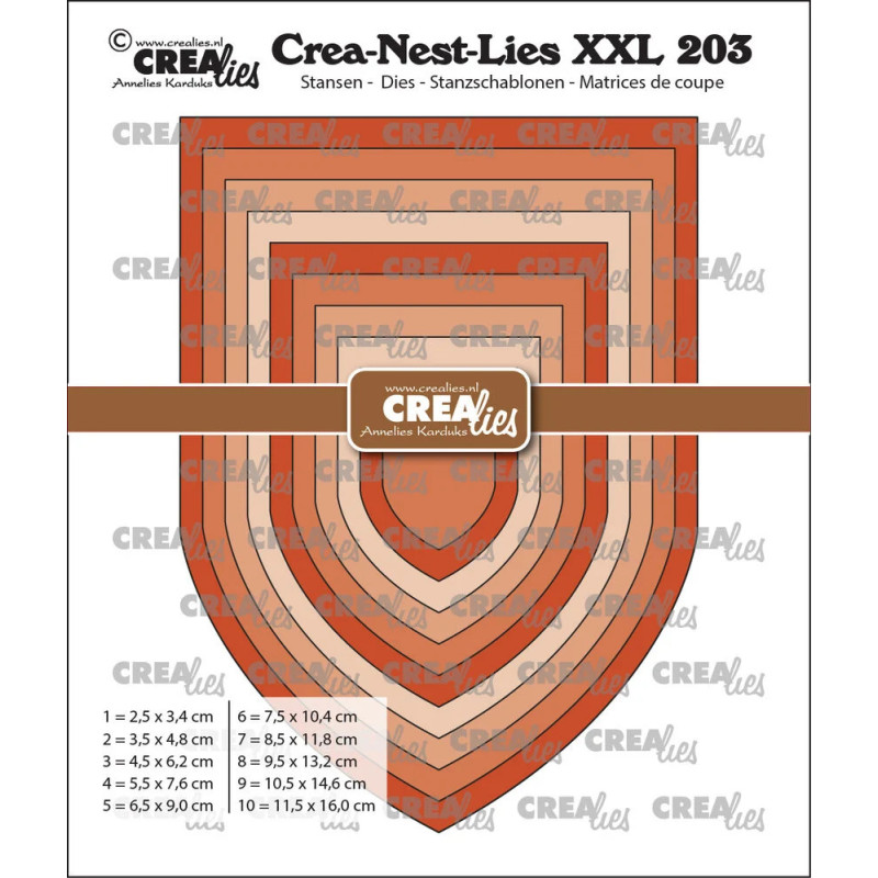 CREAlies - Crea-Nest-Lies XXL No. 203 - Banner D Church/Arch Smooth - CLNestXXL203