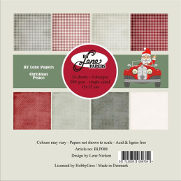 By Lene - Papirpakke 15x15 - Christmas Peace - BLP088