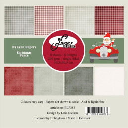 By Lene - Papirpakke 30x30 - Christmas Peace - BLP388