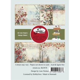 By Lene - Papirpakke A6 - Vintage Winter - BLP678