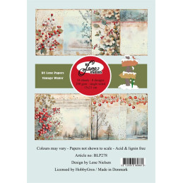 By Lene - Papirpakke A5 - Vintage Winter - BLP278