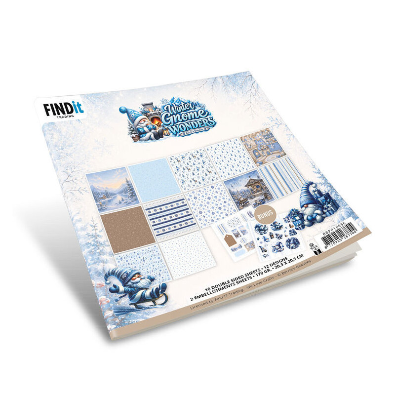 Berries Beauties - Papirblok - Winter Gnome Wonders - BBPP10056