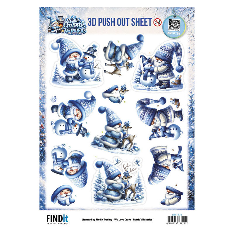 Pushout - Berries Beauties - Winter Gnome Wonders - Frosty Friends - SB11176