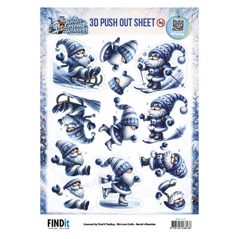 Pushout - Berries Beauties - Winter Gnome Wonders - Winter Fun - SB11177