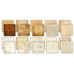 Craft Consortium - Papirblok 15x15 - Old Ledger - CCEPAD045B