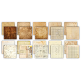 Craft Consortium - Papirblok 30x30 - Old Ledger - CCEPAD045