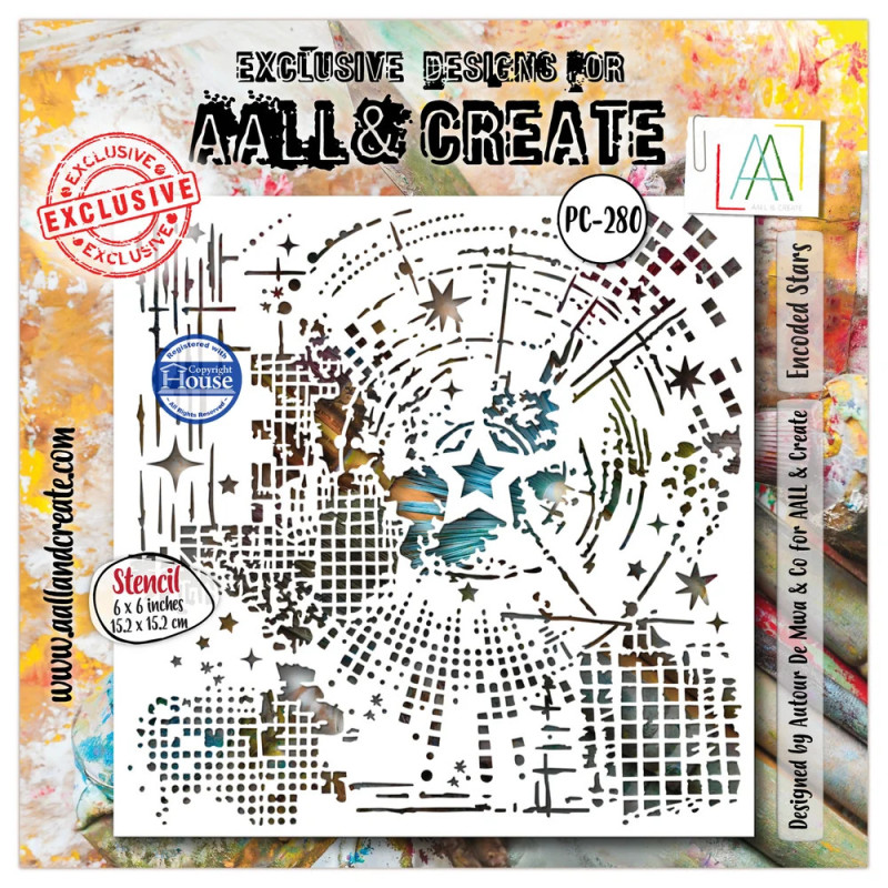 AALL And Create - Stencil - Universe Of Patterns - Encoded Stars - AALL-PC-280