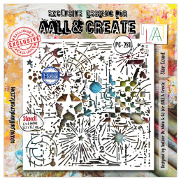 AALL And Create - Stencil - Universe Of Patterns - Star Count - AALL-PC-281