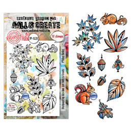 AALL And Create - Stamp Set A6 - Merveilles d'Automne - P'tites Betes - AALL-TP-1527