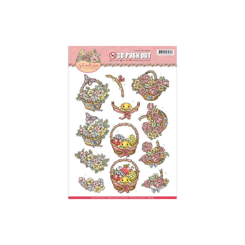 Pushout - Yvonne Creations - Get Well Soon - Fruit Basket - SB10175
