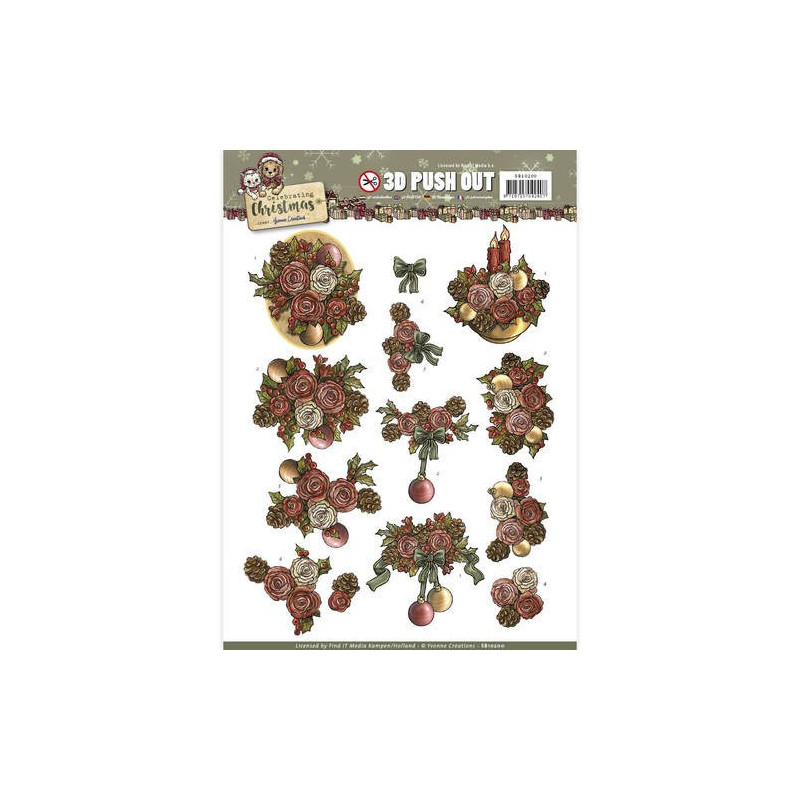 Pushout - Yvonne Creations - Celebrating Christmas - Flowers - SB10200