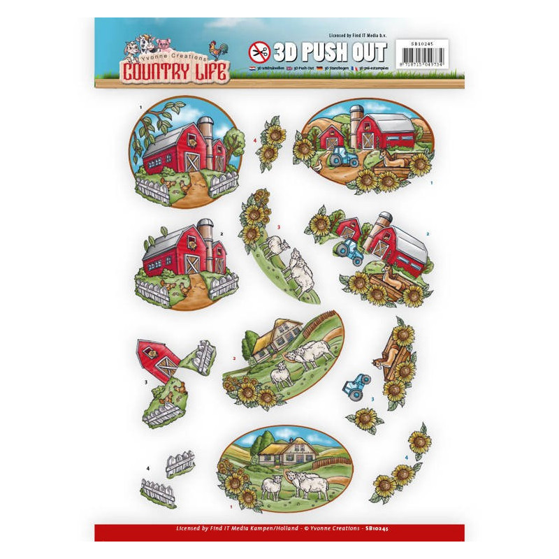 Pushout - Yvonne Creations - Country Life - Farm House - SB10245
