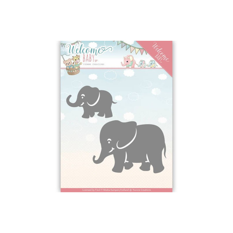 Yvonne Creations - Welcome Baby - Little Elephants - YCD10138