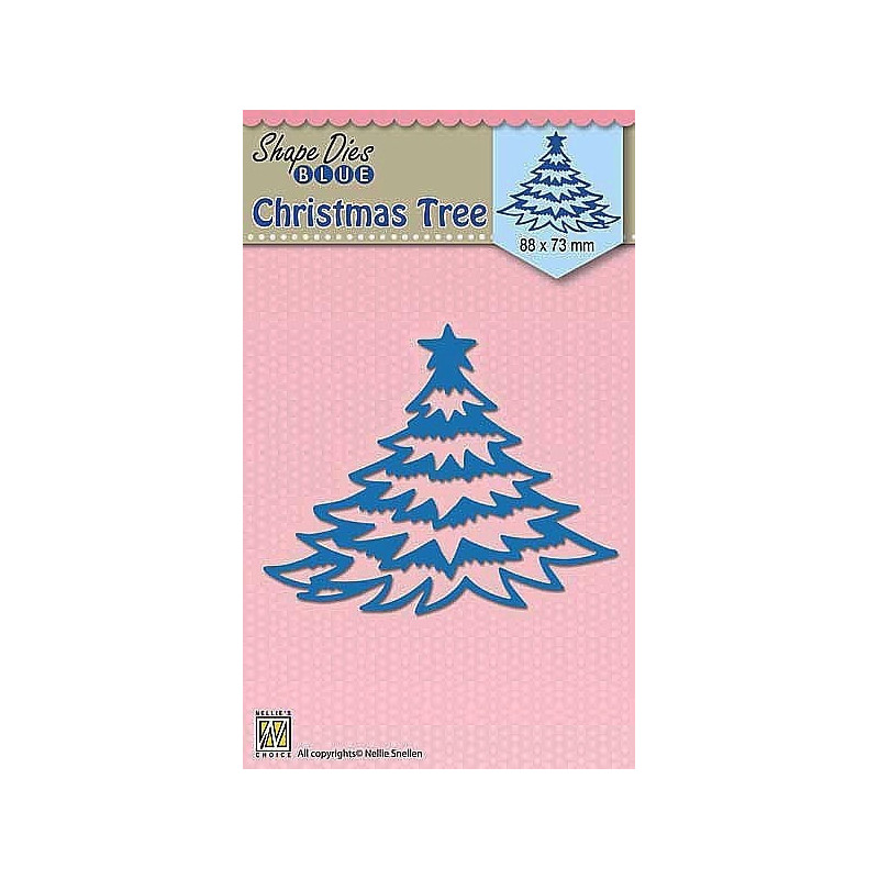 Nellie Snellen - Shape Dies Blue - Christmas Tree - SDB056