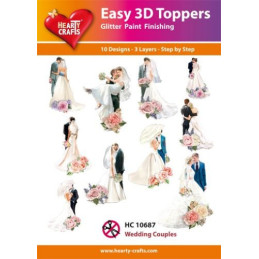 Easy 3D Toppers - Wedding Couples