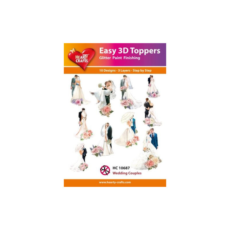 Easy 3D Toppers - Wedding Couples