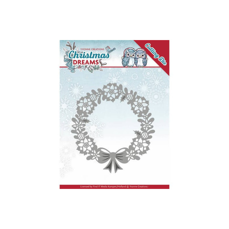 Yvonne Creations - Christmas Dreams - Poinsettia Wreath - YCD10143